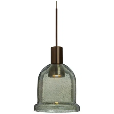 Besa Kiba Pendant 3.5 Wide Satin Nickel Finish - Made To Order In Brown