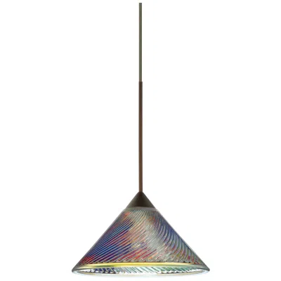 Besa Kona Pendant 5.5 Wide Black Finish - Made To Order In Multi
