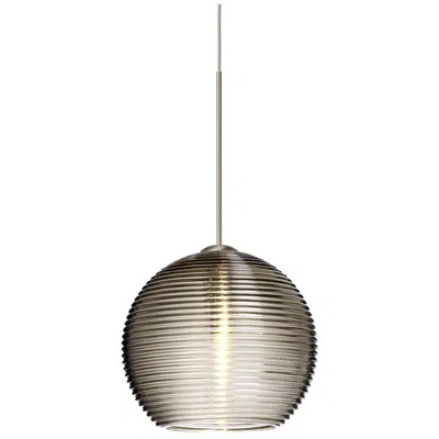 Besa Kristall 6 Pendant 6 Wide Gray Finish - Made To Order In Brown