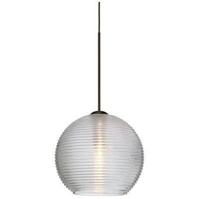 Besa Kristall 6 Pendant 6 Wide Satin Nickel Finish - Made To Order In Gray