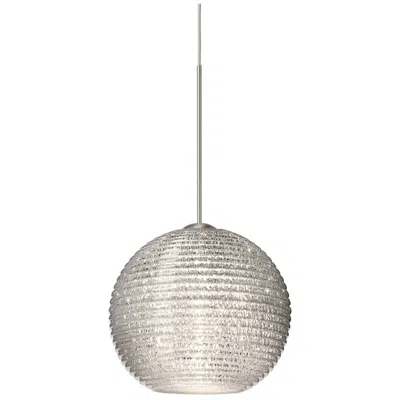 Besa Kristall 6 Pendant 6 Wide White Finish - Made To Order In Gray