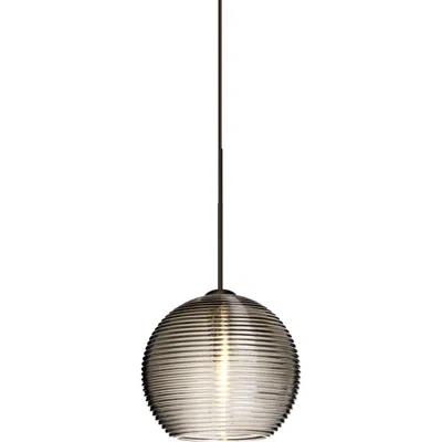 Besa Kristall 6" Wide Bronze Smoke Glass Mini Pendant - Made To Order