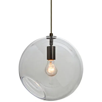 Besa Maestro 12 11 3/4"w Bronze And Clear Glass Mini Pendant
