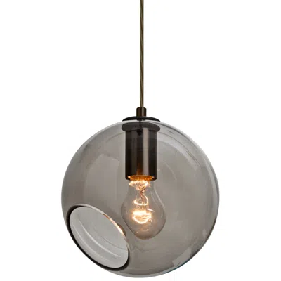 Besa Maestro 8 8"w Bronze And Smoke Glass Mini Pendant Light