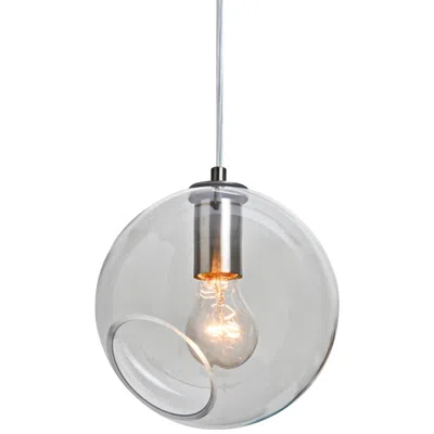Besa Maestro 8 8"w Satin Nickel And Clear Glass Mini Pendant Made To Order