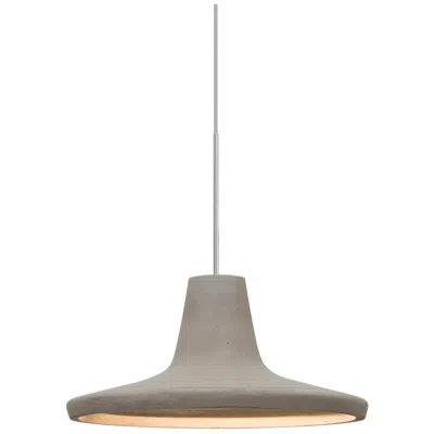 Besa Modus Pendant 9 Wide Satin Nickel Finish - Made To Order In Gray