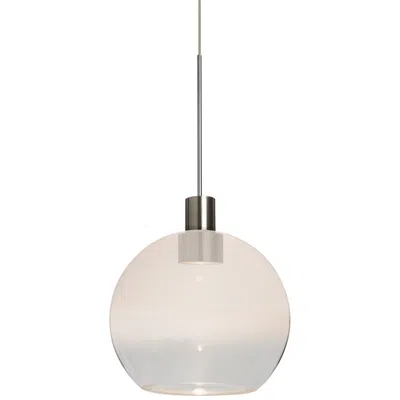 Besa Newton 6 5 3/4"w White And Clear Glass Led Mini Pendant