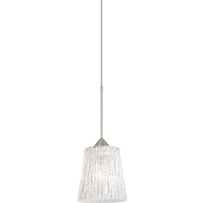 Besa Nico 4 3 1/2"w Nickel Glitter Stone Glass Mini Pendant - Made To Order
