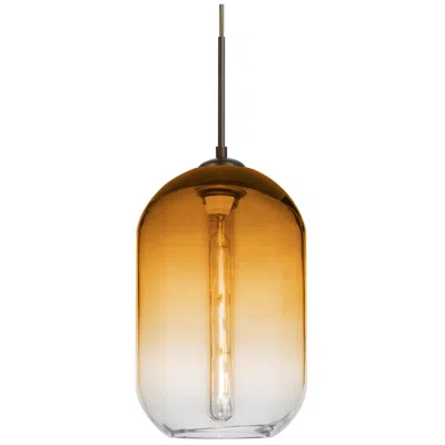 Besa Omega 12 Pendant 7.25 Wide Black Finish In Yellow