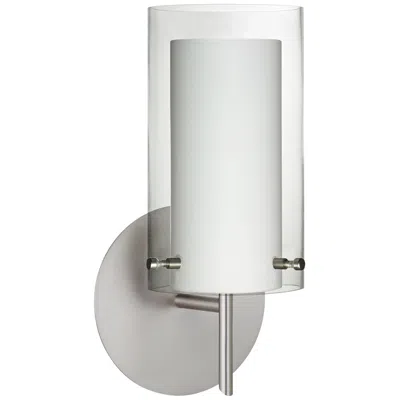 Besa Pahu 10 3/4" High Satin Nickel Wall Sconce In Multi