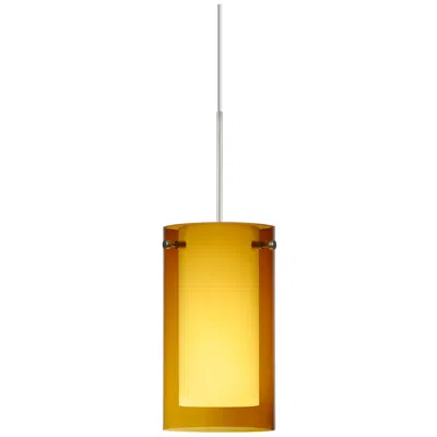 Besa Pahu 4" Transparent Armagnac/opal/satin Nickel 1-light Mini Penda