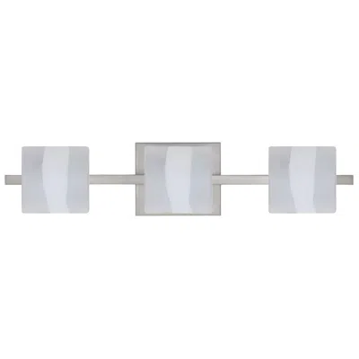 Besa Paolo 22 1/2" Wide Opal Frost/satin Nickel 3-light Bath Light