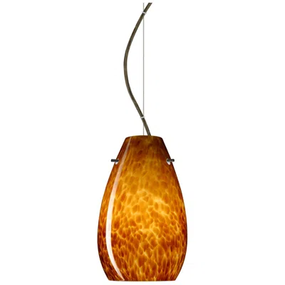 Besa Pera 9 1/2" High Amber Cloud/bronze Led Cable Pendant - Made To O In Brown