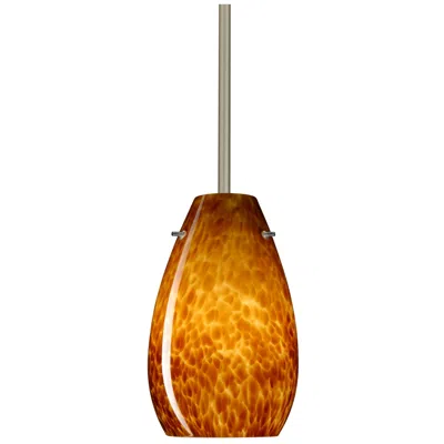 Besa Pera 9 1/2" High Amber Cloud/satin Nickel Pendant Light Made To Order