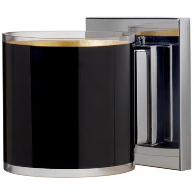 Besa Pogo 5 1/2" High Black/inner Gold/chrome Led Wall Sconce