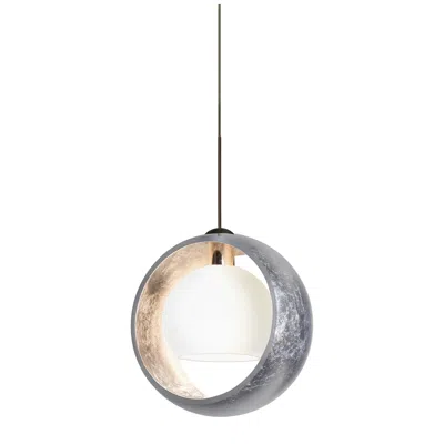 Besa Pogo Pendant 6.25 Wide Satin Nickel Finish - Made To Order In Gray