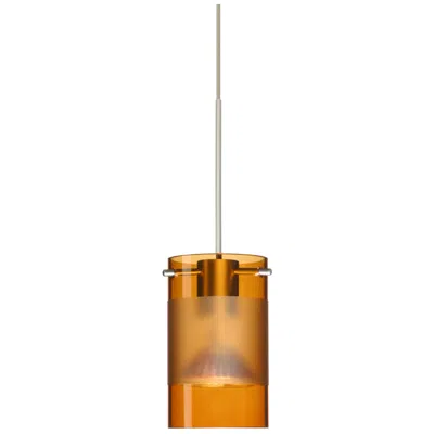 Besa Scope 4" High Armagnac/frost/satin Nickel Mini Pendant - Made To Order In Gold