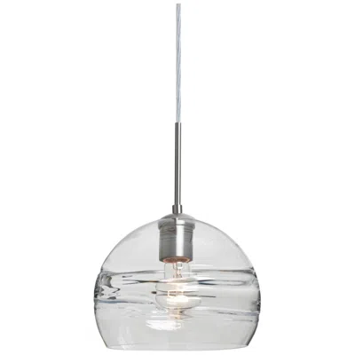 Besa Spirit 8 1/2"w Satin Nickel Mini Pendant W/ Clear Glass Made To Order