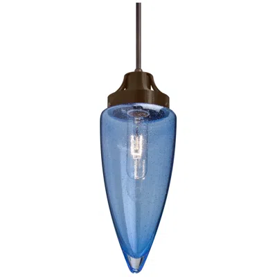 Besa Sulu Pendant 4.75 Wide Bronze Finish In Blue