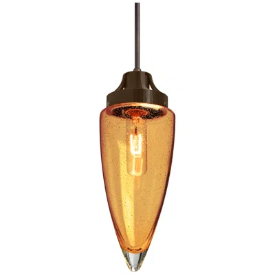 Besa Sulu Pendant 4.75 Wide Satin Nickel Finish In Orange