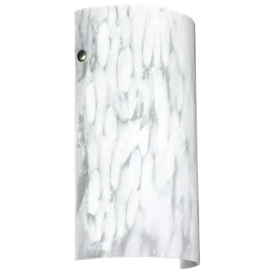 Besa Tamburo 11 3/4" High Carrera/satin Nickel Wall Light - Made To Order In White