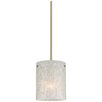 Besa Tamburo 8" Wide Glitter Stone Mini Pendant