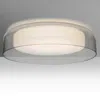 Besa Tango 15" Gray/opal Matte Led Ceiling Light
