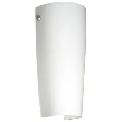 Besa Tomas 11 1/4" High Opal Matte/satin Nickel Wall Light - Made To Order In White