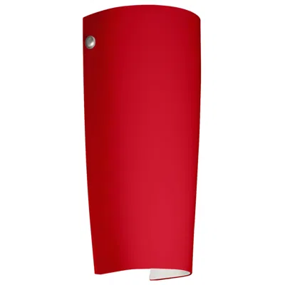 Besa Tomas 11 1/4'"h Ruby Matte/satin Nickel Led Wall Sconce Made To Order In Red