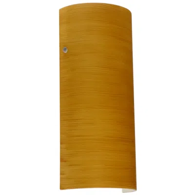 Besa Torre 14 Wall Sconce - Oak Decor, Satin Nickel, Led - Made To Order In Yellow