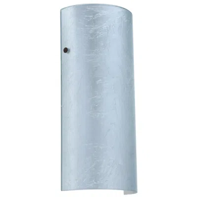 Besa Torre 14 Wall Sconce - Silver Foil Decor, Bronze, Led - Made To Order In Blue
