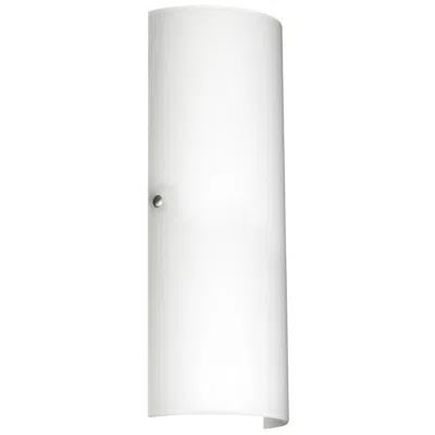 Besa Torre 18 Wall Sconce - White Decor, Polished Nickel