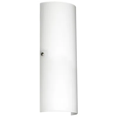 Besa Torre 18 Wall Sconce - White Decor, Satin Nickel, Led