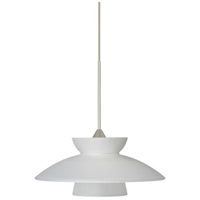 Besa Trilo 7" Wide Frost/satin Nickel Led Pendant - Made To Order