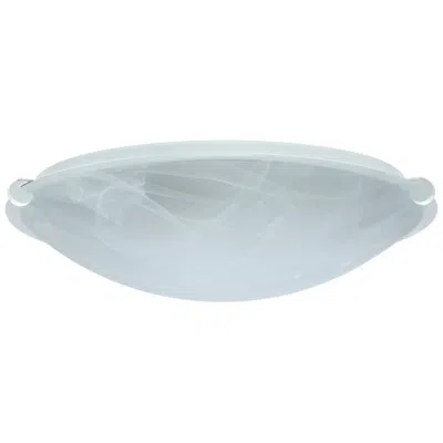 Besa Trio 12" Wide Marble/white Led Ceiling Light - Made To Order In Blue