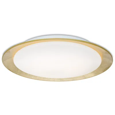 Besa Tuca 15 1/2"w Gold Foil Opal Matte Led Ceiling Light - Made To Order