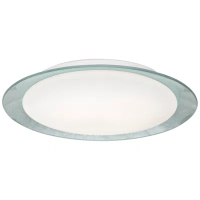 Besa Tuca 15 1/2"w Silver Foil Opal Matte Led Ceiling Light - Made To Order
