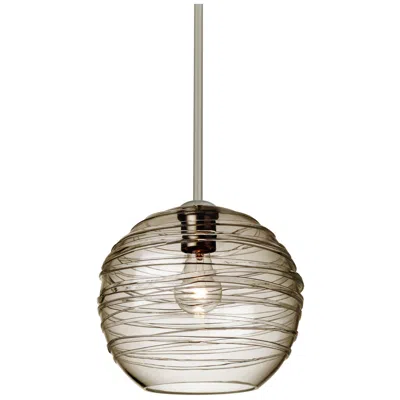Besa Wave 10 Pendant 10 Wide Bronze Finish - Made To Order In Brown