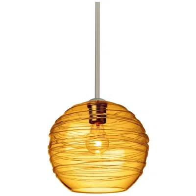 Besa Wave 10 Pendant Amber - Made To Order In Brown