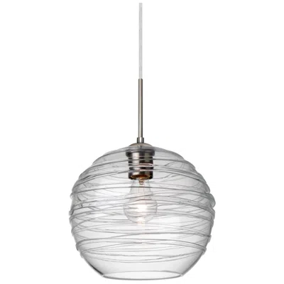 Besa Wave 10 Pendant Clear - Made To Order In Gray