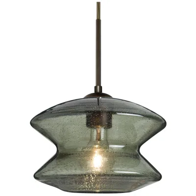 Besa Zen Pendant 9 Wide Bronze Finish In Green