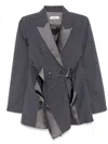 Besfxxk Two-tone Decon Wavy Tuxedo Blazer