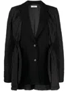 Besfxxk Notched-lapels Layered Blazer In Black
