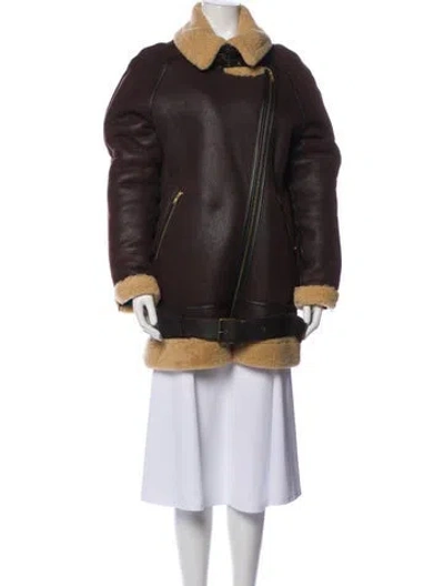 Pre-owned Besfxxk Shearling Down Jacket In Brown