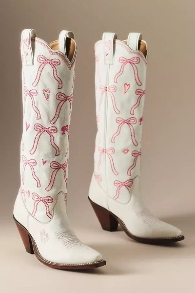 Besita Boots Barbie Chic Bow Western Boots In White