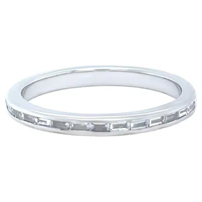 Pre-owned Bespoke 14ct White Gold Diamond Full Eternity Ring 0.45ct 2.2g