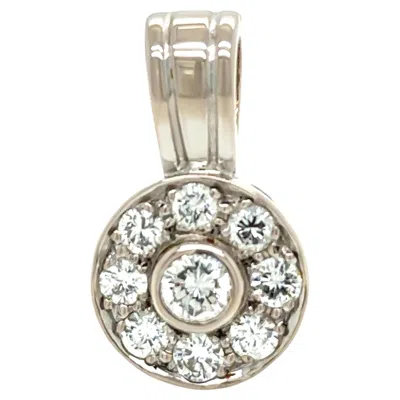 Pre-owned Bespoke 18ct White Gold Diamond Pendant 1.25ct 6.7g
