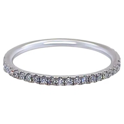 Pre-owned Bespoke 18ct White Gold Diamond Wedding Band 0.34ct
