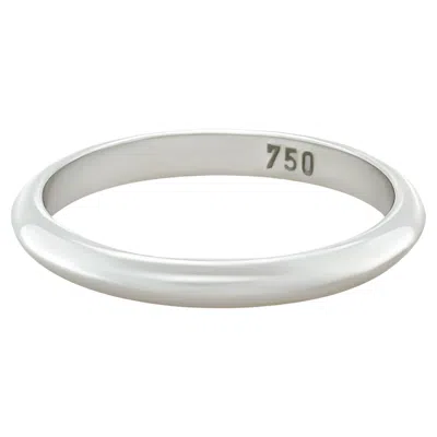 Pre-owned Bespoke 18ct White Gold Wedding Band 2.3g