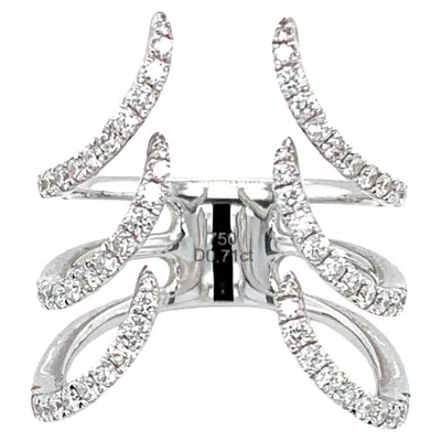 Pre-owned Bespoke Diamond Cocktail Ring 18k White Gold